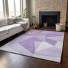 Piper Looms Mayfield Geometric AMF636 Lilac Machine Washable Area Rug Lifestyle Image Feature