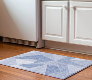 Piper Looms Mayfield Geometric AMF636 Sky Machine Washable Area Rug Scatter Lifestyle Image Feature