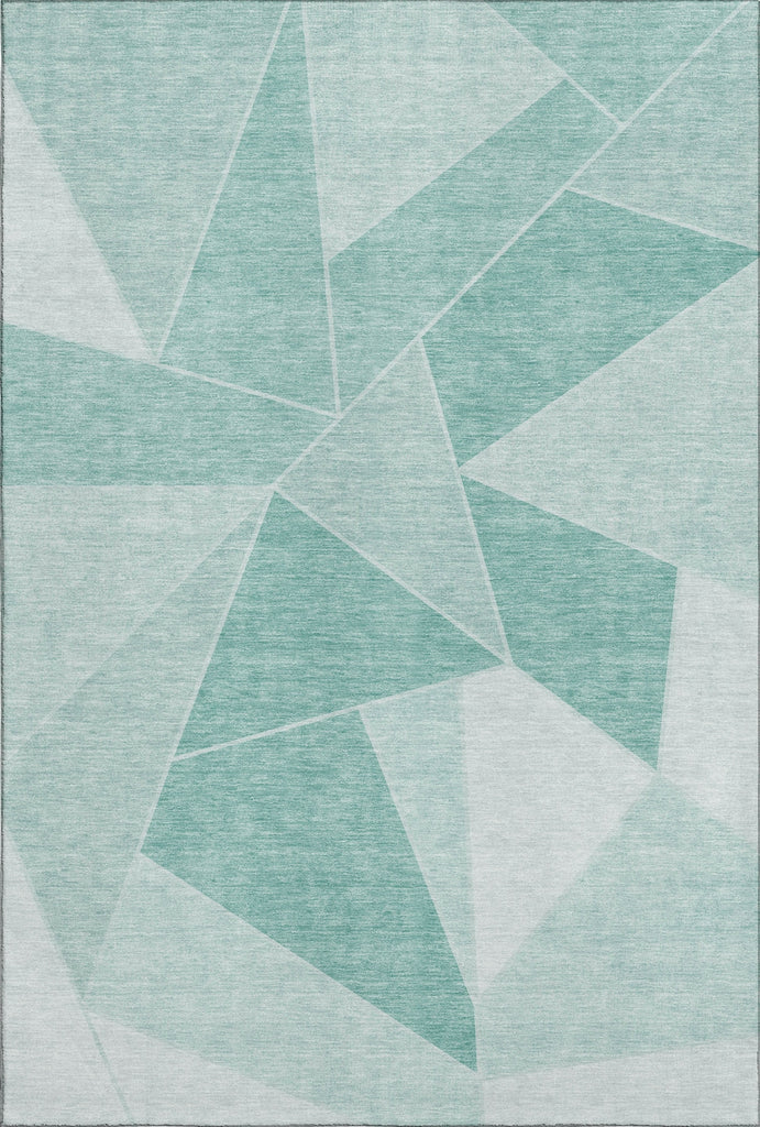 Piper Looms Mayfield Geometric AMF636 Teal Machine Washable Area Rug main image