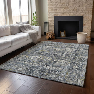 Piper Looms Mayfield Panel AMF637 Charcoal Machine Washable Area Rug Lifestyle Image Feature
