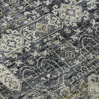 Piper Looms Mayfield Panel AMF637 Charcoal Machine Washable Area Rug Swatch Image