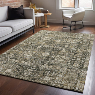 Piper Looms Mayfield Panel AMF637 Coffee Machine Washable Area Rug Lifestyle Image Feature