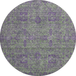 Piper Looms Mayfield Panel AMF637 Fern Machine Washable Area Rug Round Main Image