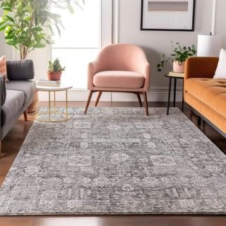 Piper Looms Mayfield Panel AMF637 Gray Machine Washable Area Rug Lifestyle Image Feature