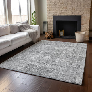 Piper Looms Mayfield Panel AMF637 Gray Machine Washable Area Rug Lifestyle Image Feature