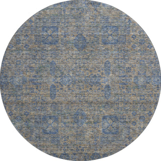 Piper Looms Mayfield Panel AMF637 Khaki Machine Washable Area Rug Round Main Image