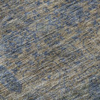 Piper Looms Mayfield Panel AMF637 Khaki Machine Washable Area Rug Swatch Image