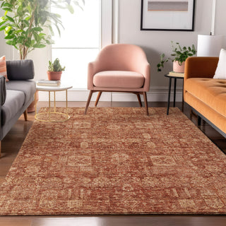 Piper Looms Mayfield Panel AMF637 Paprika Machine Washable Area Rug Lifestyle Image Feature