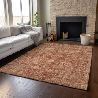 Piper Looms Mayfield Panel AMF637 Paprika Machine Washable Area Rug Lifestyle Image Feature