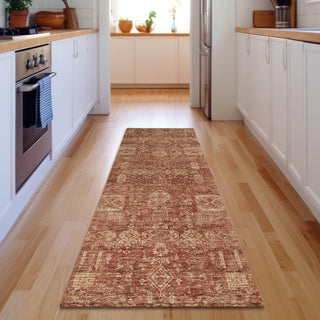 Piper Looms Mayfield Panel AMF637 Paprika Machine Washable Area Rug Runner Lifestyle Image Feature