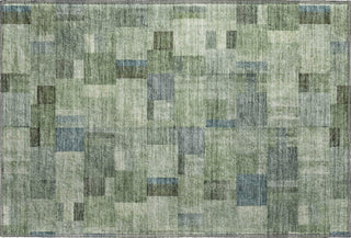 Piper Looms Mayfield Squares AMF639 Green Machine Washable Area Rug Scatter Main Image
