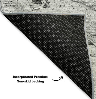 Piper Looms Mayfield Abstract AMF640 Gray Machine Washable Area Rug Backing Image