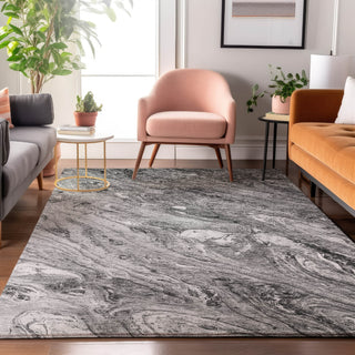 Piper Looms Mayfield Abstract AMF640 Gray Machine Washable Area Rug Lifestyle Image Feature