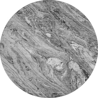 Piper Looms Mayfield Abstract AMF640 Gray Machine Washable Area Rug Round Main Image