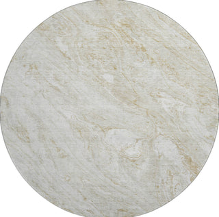 Piper Looms Mayfield Abstract AMF640 Ivory Machine Washable Area Rug Round Main Image