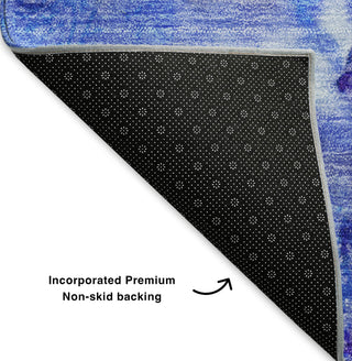 Piper Looms Mayfield Modern AMF641 Blue Machine Washable Area Rug Backing Image