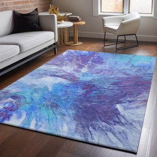 Piper Looms Mayfield Modern AMF641 Blue Machine Washable Area Rug Lifestyle Image Feature