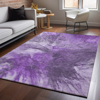 Piper Looms Mayfield Modern AMF641 Purple Machine Washable Area Rug Lifestyle Image Feature