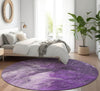 Piper Looms Mayfield Modern AMF641 Purple Machine Washable Area Rug Round Lifestyle Image Feature