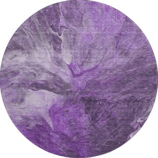 Piper Looms Mayfield Modern AMF641 Purple Machine Washable Area Rug Round Main Image