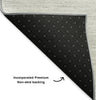 Piper Looms Mayfield Circles AMF642 Black Machine Washable Area Rug Backing Image