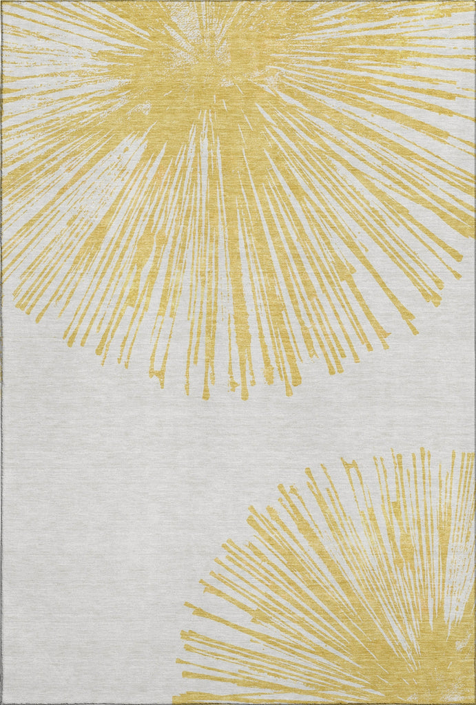 Piper Looms Mayfield Circles AMF642 Gold Machine Washable Area Rug main image