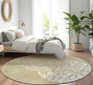 Piper Looms Mayfield Circles AMF643 Beige Machine Washable Area Rug Round Lifestyle Image Feature
