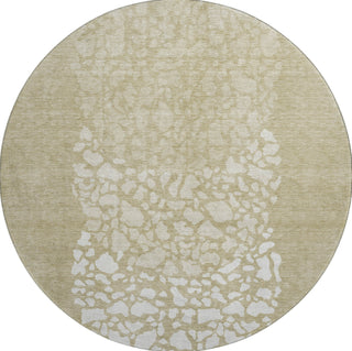 Piper Looms Mayfield Circles AMF643 Beige Machine Washable Area Rug Round Main Image