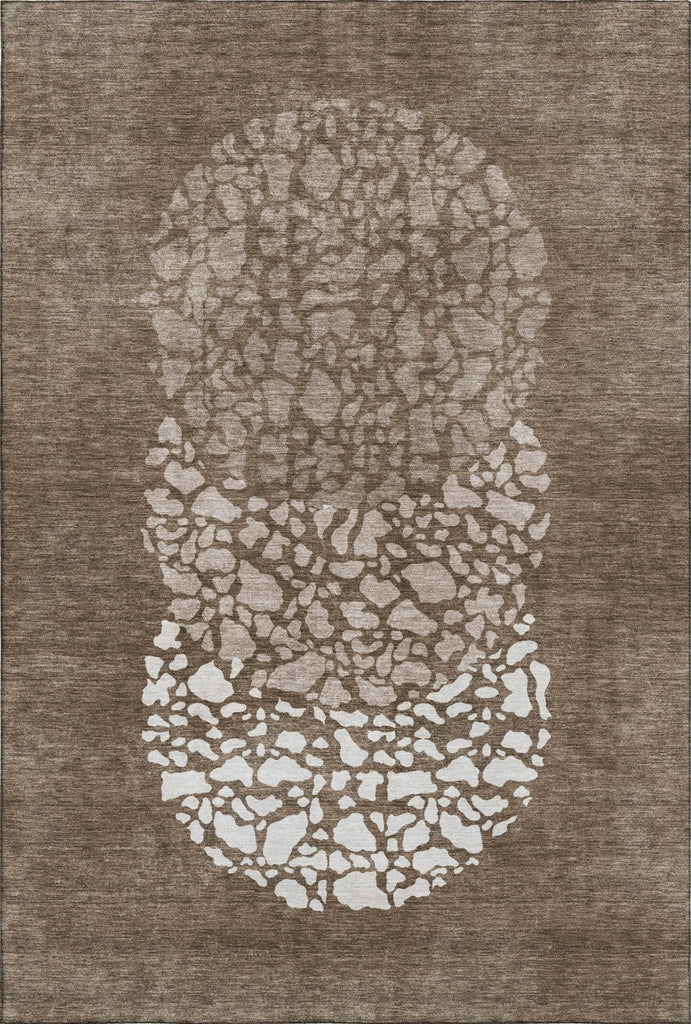 Piper Looms Mayfield Circles AMF643 Chocolate Machine Washable Area Rug main image