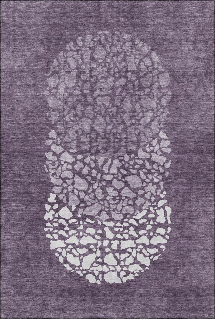 Piper Looms Mayfield Circles AMF643 Eggplant Machine Washable Area Rug main image