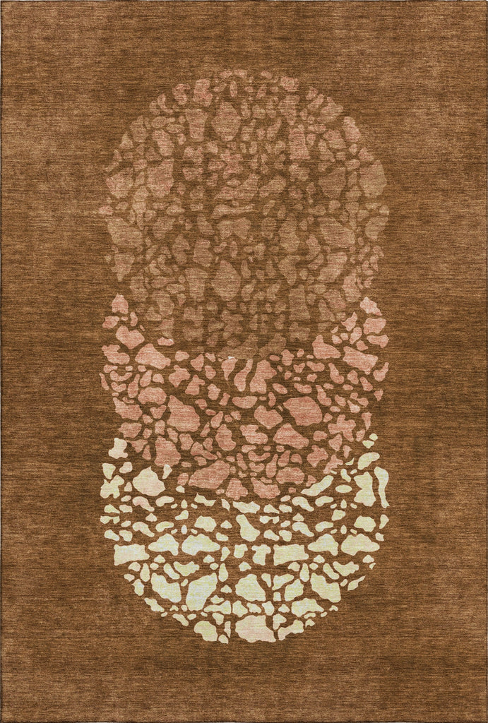 Piper Looms Mayfield Circles AMF643 Paprika Machine Washable Area Rug main image