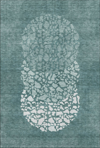 Piper Looms Mayfield Circles AMF643 Teal Machine Washable Area Rug main image