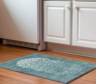 Piper Looms Mayfield Circles AMF643 Teal Machine Washable Area Rug Scatter Lifestyle Image Feature
