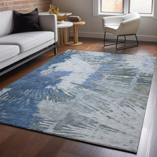 Piper Looms Mayfield Modern AMF645 Blue Machine Washable Area Rug Lifestyle Image Feature