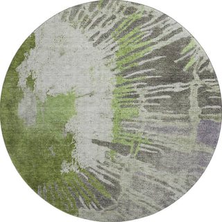 Piper Looms Mayfield Modern AMF645 Olive Machine Washable Area Rug Round Main Image