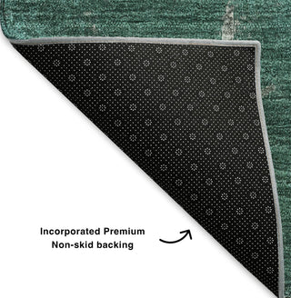 Piper Looms Mayfield Modern AMF645 Teal Machine Washable Area Rug Backing Image