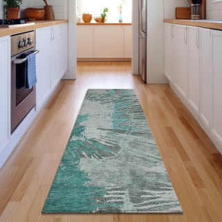 Piper Looms Mayfield Modern AMF645 Teal Machine Washable Area Rug Runner Lifestyle Image Feature