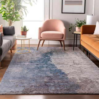 Piper Looms Mayfield Modern AMF646 Blue Machine Washable Area Rug Lifestyle Image Feature