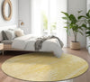 Piper Looms Mayfield Modern AMF647 Gold Machine Washable Area Rug Round Lifestyle Image Feature