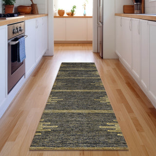 Piper Looms Mayfield Modern AMF647 Graphite Machine Washable Area Rug Runner Lifestyle Image Feature