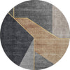Piper Looms Mayfield Modern AMF648 Charcoal Machine Washable Area Rug Round Main Image