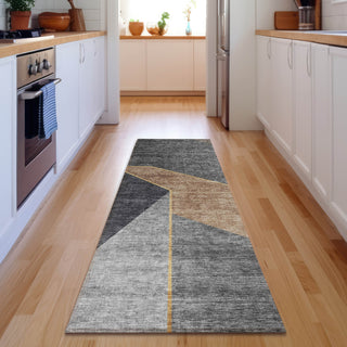 Piper Looms Mayfield Modern AMF648 Charcoal Machine Washable Area Rug Runner Lifestyle Image Feature