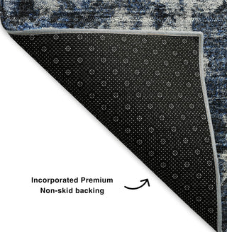 Piper Looms Mayfield Oriental AMF651 Blue Machine Washable Area Rug Backing Image