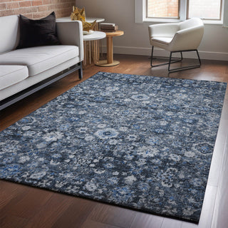 Piper Looms Mayfield Oriental AMF651 Blue Machine Washable Area Rug Lifestyle Image Feature