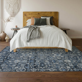 Piper Looms Mayfield Oriental AMF651 Blue Machine Washable Area Rug Lifestyle Image Feature