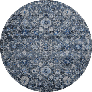 Piper Looms Mayfield Oriental AMF651 Blue Machine Washable Area Rug Round Main Image