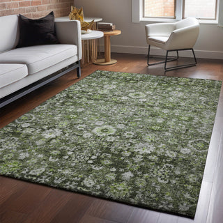 Piper Looms Mayfield Oriental AMF651 Green Machine Washable Area Rug Lifestyle Image Feature