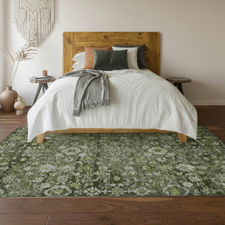 Piper Looms Mayfield Oriental AMF651 Green Machine Washable Area Rug Lifestyle Image Feature