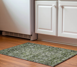 Piper Looms Mayfield Oriental AMF651 Green Machine Washable Area Rug Scatter Lifestyle Image Feature