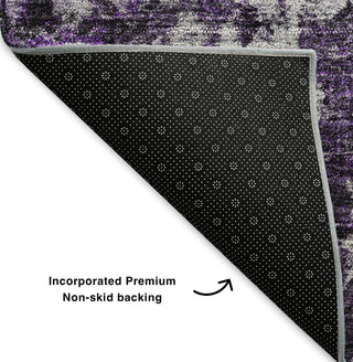 Piper Looms Mayfield Oriental AMF651 Purple Machine Washable Area Rug Backing Image